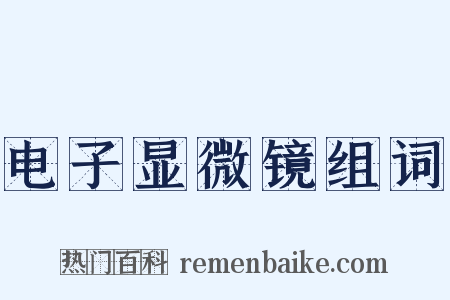 电子显微镜组词是什么意思的图片
